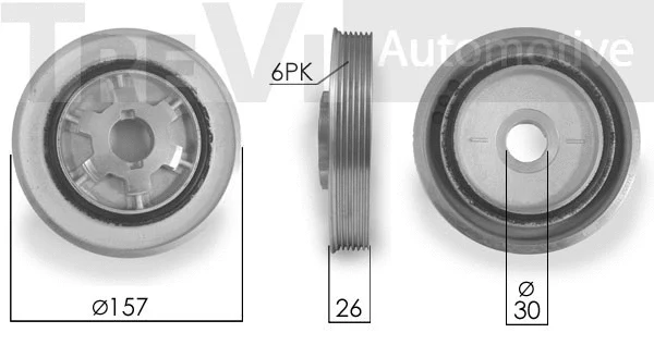Poulie, vilebrequin TREVI AUTOMOTIVE PC1124
