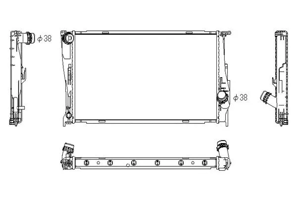 Radiateur, refroidissement du moteur ORDONEZ 2064101
