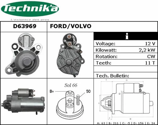 Démarreur Technika D63969