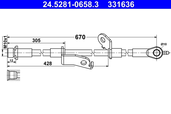 Flexible de frein ATE 24.5281-0658.3
