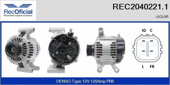 Alternateur RECOFICIAL REC2040221.1