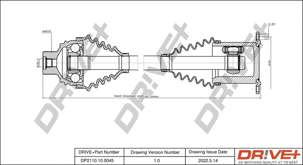 Arbre de transmission Dr!ve+ DP2110.10.0045