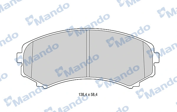 Kit de plaquettes de frein, frein à disque MANDO MBF015633
