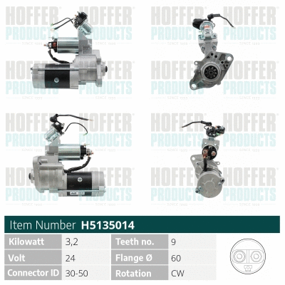 Démarreur HOFFER H5135014