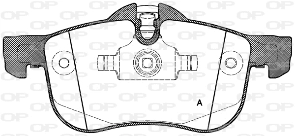 Kit de plaquettes de frein, frein à disque OPEN PARTS BPA0719.00