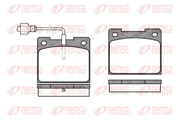 Kit de plaquettes de frein, frein à disque REMSA 0039.02