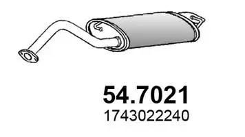 Silencieux arrière ASSO 54.7021