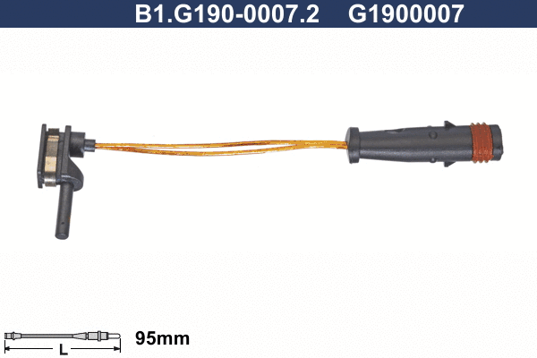 Contact d'avertissement, usure des plaquettes de frein GALFER B1.G190-0007.2