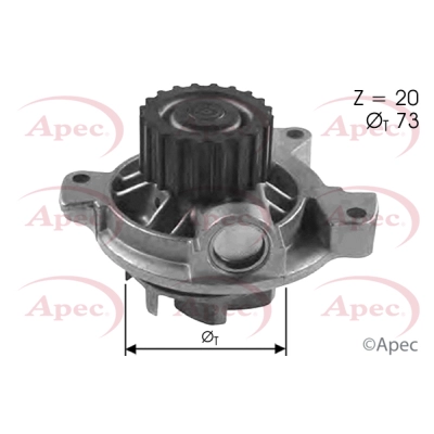 Pompe à eau, refroidissement du moteur APEC AWP1077
