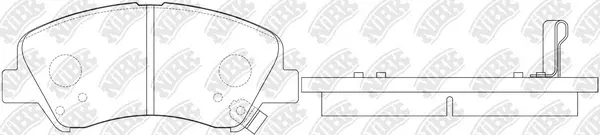 Kit de plaquettes de freins de haute performance NiBK PN0537S