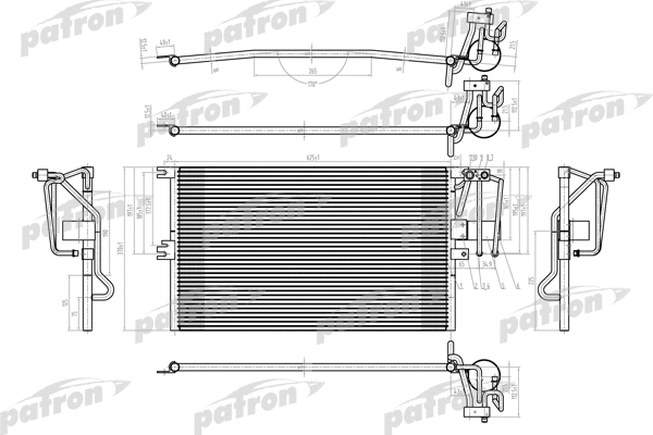 Condenseur, climatisation PATRON PRS1040