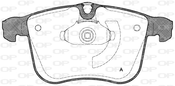 Kit de plaquettes de frein, frein à disque OPEN PARTS BPA1053.00