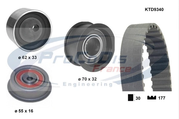 Kit de courroie crantée PROCODIS FRANCE KTD9340