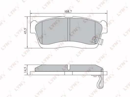 Kit de plaquettes de frein, frein à disque LYNXAUTO BD-7552