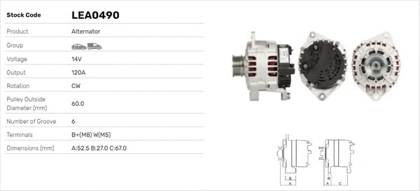 Alternateur LUSA LEA0490