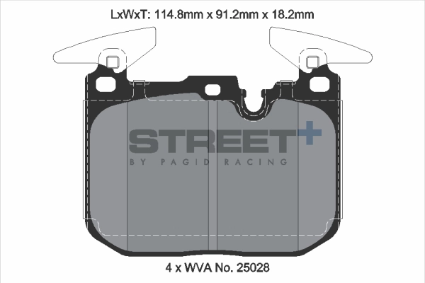 Kit de plaquettes de frein, frein à disque PAGID Racing T8104SP2001