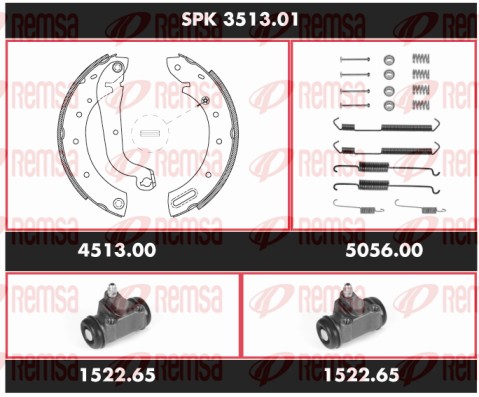 Kit de freins, freins à tambours REMSA SPK 3513.01