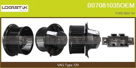 Pulseur d'air habitacle LGK 007081035OEM