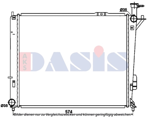 Radiateur, refroidissement du moteur AKS DASIS 560092N