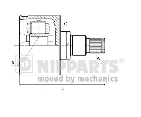 Jeu de joints, arbre de transmission NIPPARTS N2838000