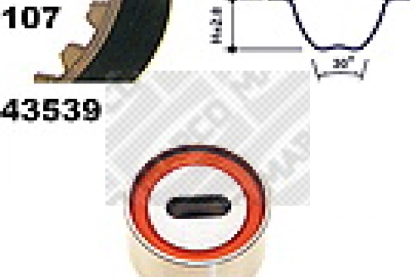 Kit de courroie crantée MAPCO 23539