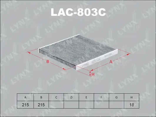 Filtre, air de l'habitacle LYNXAUTO LAC-803C