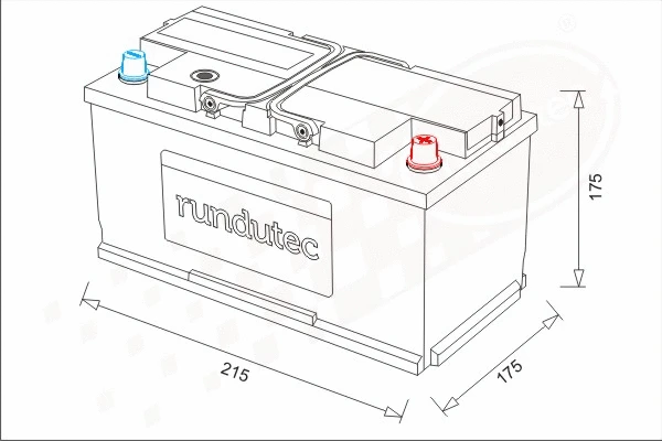 Batterie de démarrage rundutec GmbH RNU080RKT