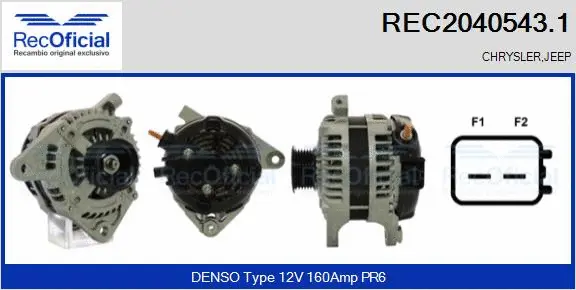 Alternateur RECOFICIAL REC2040543.1
