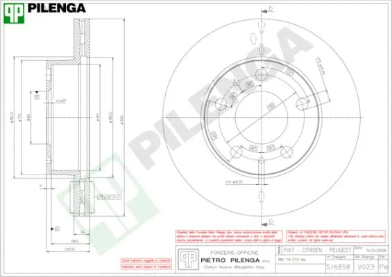 Disque de frein PILENGA V023
