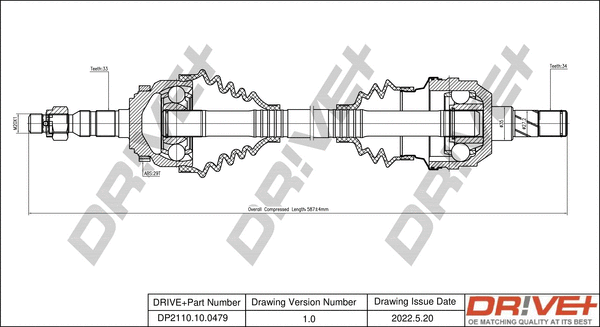 Arbre de transmission Dr!ve+ DP2110.10.0479