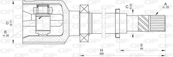Jeu de joints, arbre de transmission OPEN PARTS CVJ5833.20