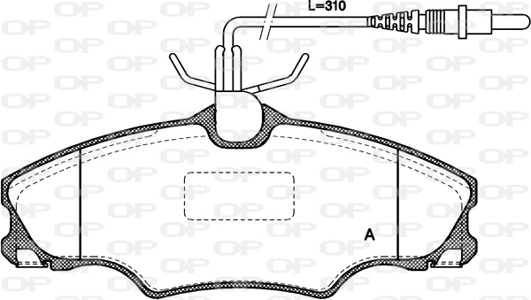 Kit de plaquettes de frein, frein à disque OPEN PARTS BPA0603.04