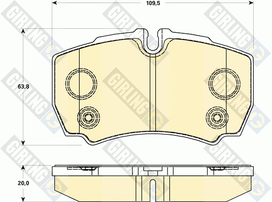 Kit de plaquettes de frein, frein à disque GIRLING 6119019