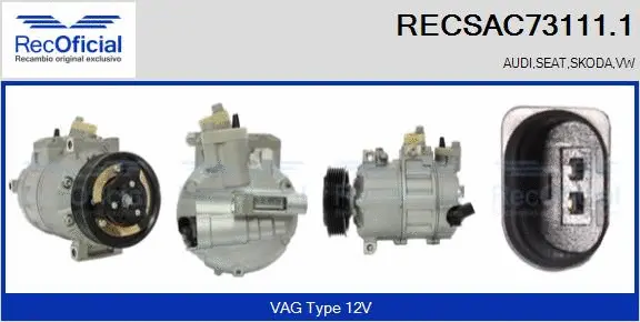 Compresseur, climatisation RECOFICIAL RECSAC73111.1