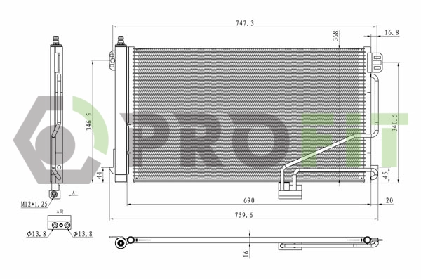 Condenseur, climatisation PROFIT 1770-0301
