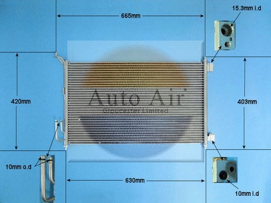 Condenseur, climatisation AUTO AIR GLOUCESTER 16-1416