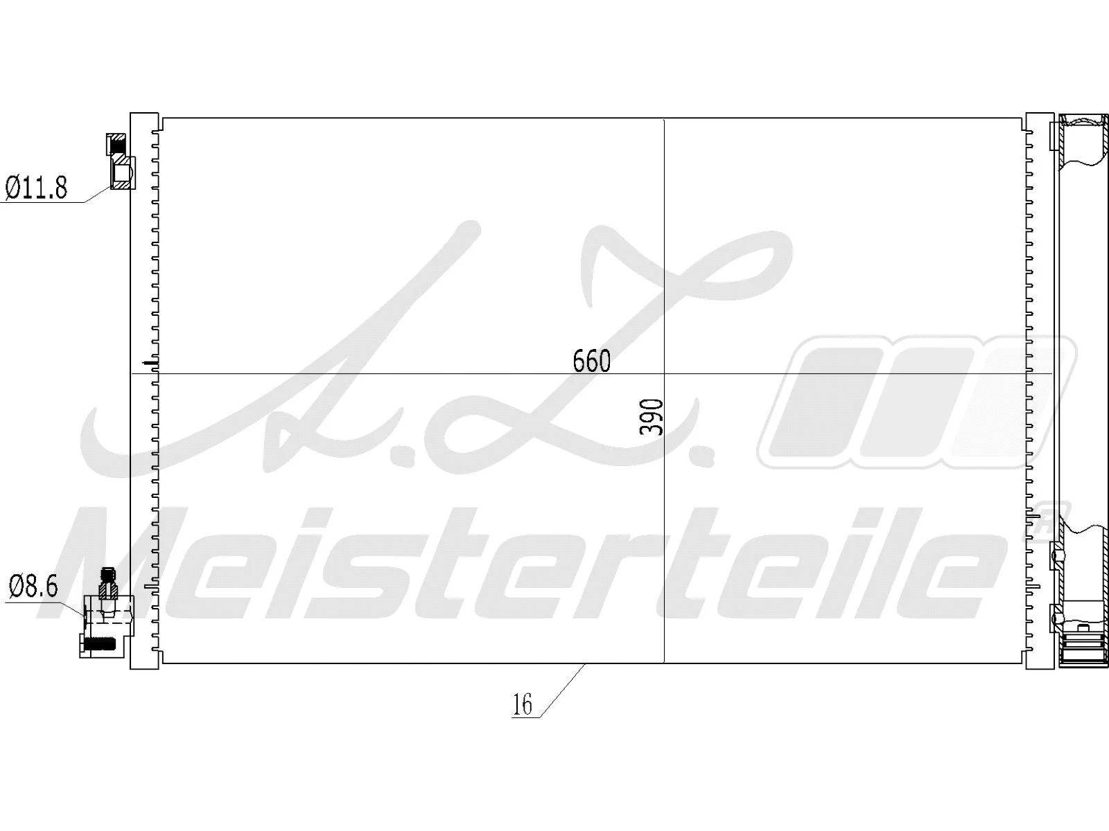 Condenseur, climatisation A.Z. Meisterteile AZMT-45-030-1134