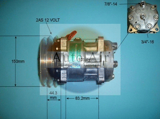 Compresseur, climatisation AUTO AIR GLOUCESTER 14-8091