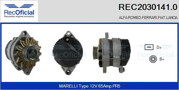 Alternateur RECOFICIAL REC2030141.0