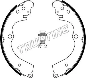 Jeu de mâchoires de frein TRUSTING 110.334