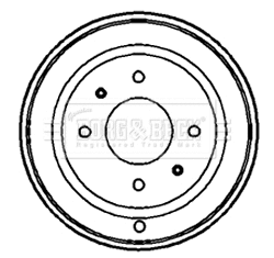 Tambour de frein BORG & BECK BBR7131