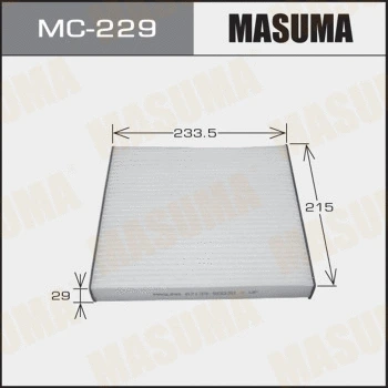 Filtre, air de l'habitacle MASUMA MC-229