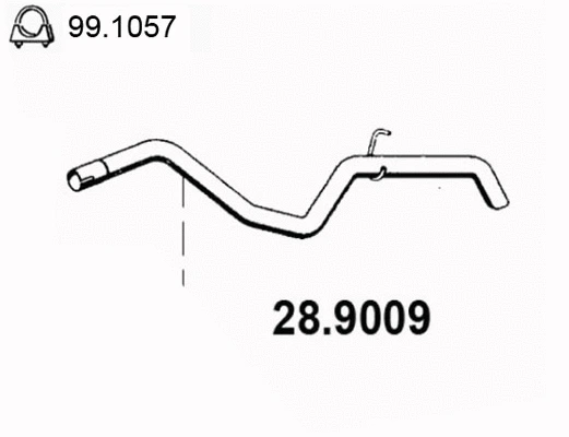 Tuyau d'échappement ASSO 28.9009