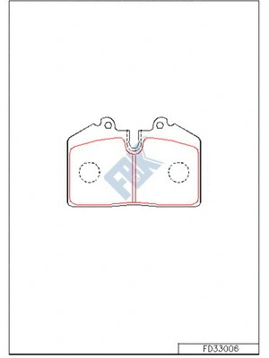 Kit de plaquettes de frein, frein à disque FBK FD33006