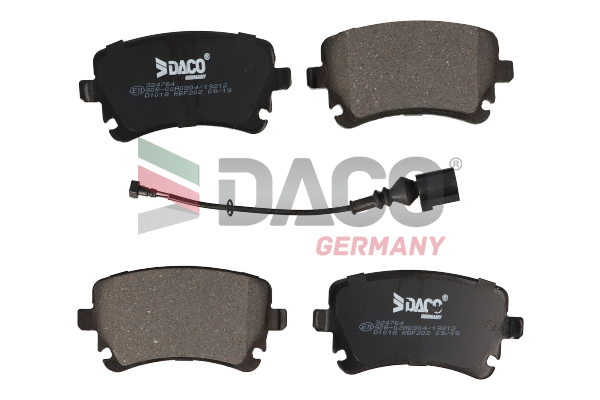 Kit de plaquettes de frein, frein à disque DACO Germany 324764
