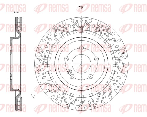 Disque de frein REMSA 61853.10