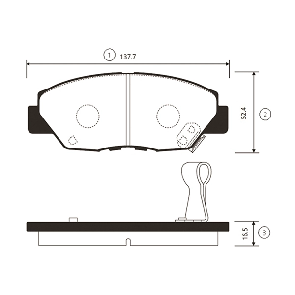 Kit de plaquettes de frein, frein à disque CTR GK0352