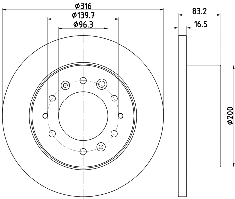 Disque de frein MINTEX MDC3049C