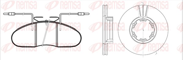 Kit de freins, frein à disques REMSA 8048.00