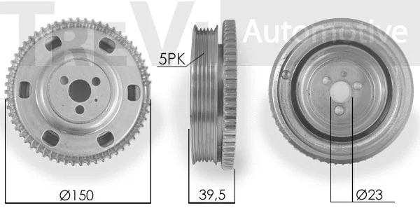 Poulie, vilebrequin TREVI AUTOMOTIVE PC1168